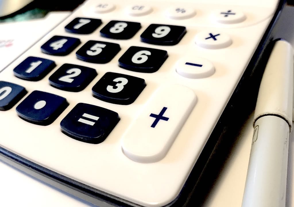 calculator on desk